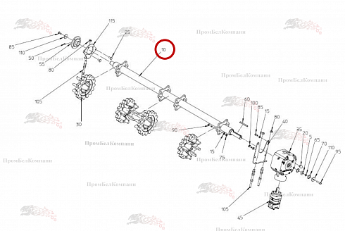 Приводной вал 101.05913 для свеклоуборочного комбайна Grimme Rexor 620/630