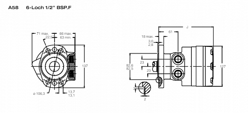 BREL300-A58 12 .000 Гидромотор героторный BUCHER BREL-300-A58 12 000 ( RE 013999 )