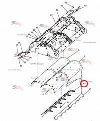 Картинка запчастей: Клин 101.05977 для свеклоуборочного комбайна Grimme Rexor 620/630