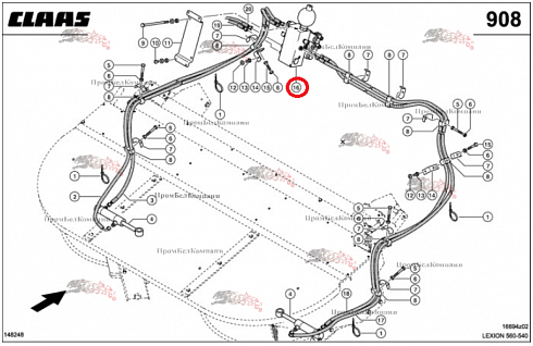 Распределительный блок 0007715221 для комбайна CLAAS LEXION 560