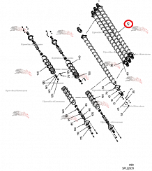 Картинка запчастей: Спиральный валец 101.01977 для свеклоуборочного комбайна Grimme Rexor 620/630