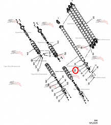 Картинка запчастей: Очищающий валец 101.01342 для свеклоуборочного комбайна Grimme Rexor 620/630