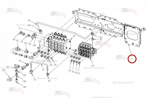 Консоль клапанного блока 015.76419 для свеклоуборочного комбайна Grimme Rexor 620/630