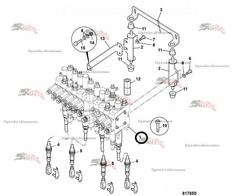Гидрораспределитель Hydrocontrol 600905506R / JCB 25/223039 для JCB 8030, 8025, 8027, 8035