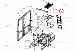 Картинка запчастей: Лестница 100.93565 для свеклоуборочного комбайна Grimme Rexor 620/630