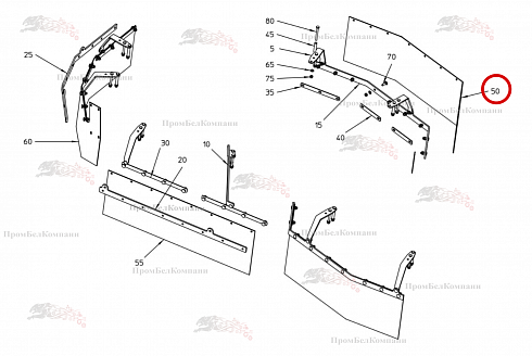Резиновая пластина 076.06998 для свеклоуборочного комбайна Grimme Rexor 620/630