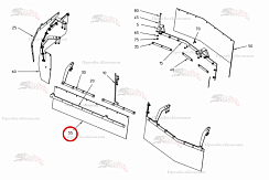 Картинка запчастей: Резиновая пластина 076.06999 для свеклоуборочного комбайна Grimme Rexor 620/630