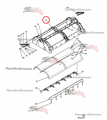 Картинка запчастей: Корпус 101.07255 для свеклоуборочного комбайна Grimme Rexor 620/630