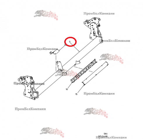 Рама копирующего колеса 101.02410 для свеклоуборочного комбайна Grimme Rexor 620/630