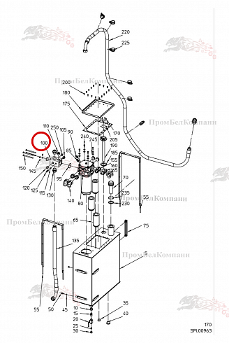 Блок-коллектор 092.01717 для свеклоуборочного комбайна Grimme Rexor 620/630