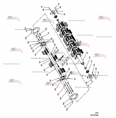 Счищающий вал SPI.23568 для свеклоуборочного комбайна Grimme Rexor 620/630