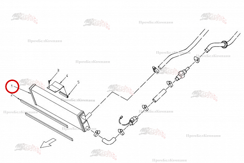 Теплообменник B81.01085 для свеклоуборочного комбайна Grimme Rexor 620/630