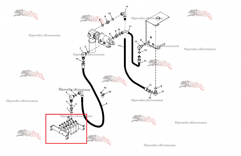 Гидрораспределитель SAUER DANFOSS Z0104091 / JD AH204318 для зерноуборочного комбайна John Deere 9860 STS