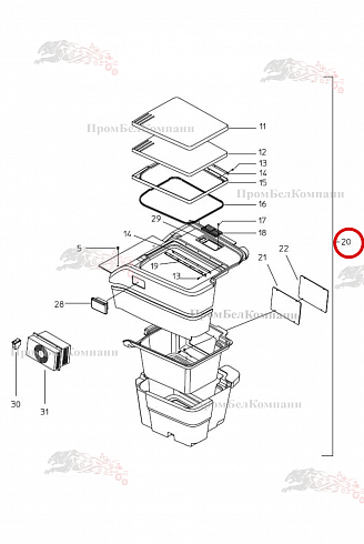 Холодильная камера в комплекте B81.00849 для свеклоуборочного комбайна Grimme Rexor 620/630