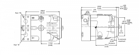 90M075 Гидромотор аксиально-поршневой Sauer Danfoss 83008986 / 90M075NC0N8N0C7W00EAJ0000F3