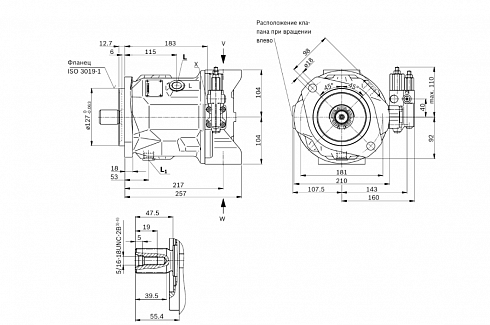 AL A10VO71 A10V071 Гидронасос аксиально-поршневой Bosch Rexroth ( R902505754 ) ALA10VO71DFR/31R-VSC92K04