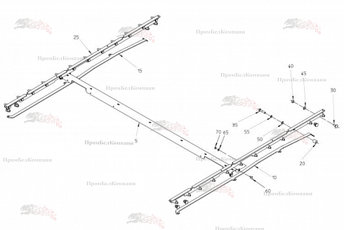 Основание дна бункера SPI.00635 для свеклоуборочного комбайна Grimme Rexor 620/630