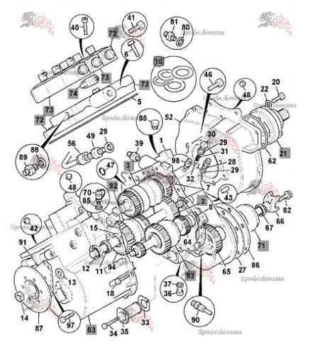 Коробка передач 460/M3512 (460/M3512/25/13323048) для техники JCB