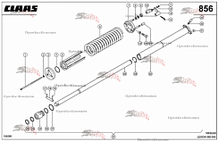 Картинка гидроцилиндр жатки 0006687513 для комбайна claas lexion 560