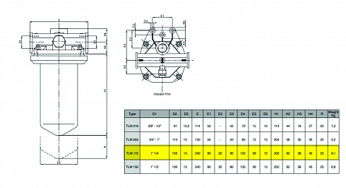 Фильтр всасывающий / напорный Sofima TLM115FD1BB6TOXX  для Амкодор-211Е
