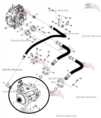 Изображение Гидромотор аксиально-поршневой BOBCAT 7241008 (model 83044289) для погрузчика Massey Ferguson TH.6030H гидромоторы