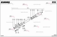 Картинка гидроцилиндр 0000866390 для комбайна claas lexion 560