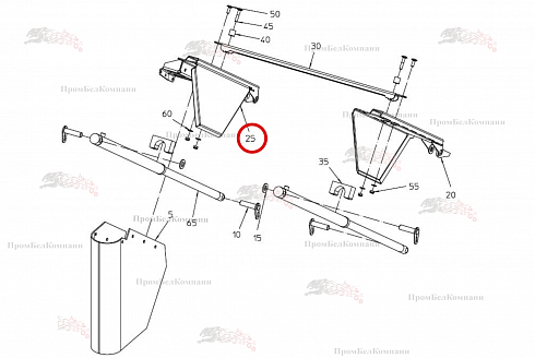 Кронштейн сзади 100.99390 для свеклоуборочного комбайна Grimme Rexor 620/630