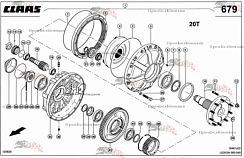 Картинка бортовой редуктор 0006699992 для комбайна claas lexion 560