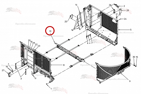 Каркас 101.04006 для свеклоуборочного комбайна Grimme Rexor 620/630