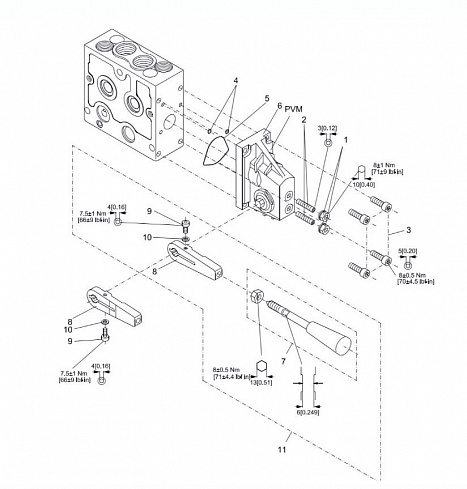 155L3160 купол / крышка распределителя / Sauer Danfoss PVG-32 PVM