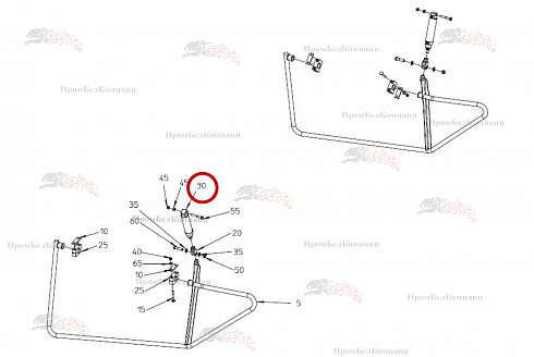 Пневмоцилиндр B89.12108 для свеклоуборочного комбайна Grimme Rexor 620/630