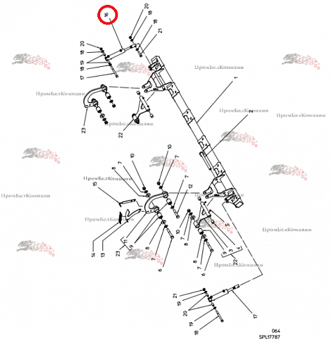 Гидроцилиндр ведомый (цилиндр двойного действия) 092.02167 для свеклоуборочного комбайна Grimme Rexor 620/630