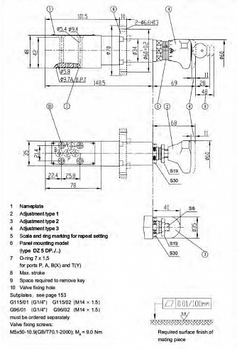 Редукционный клапан Bosch Rexroth ( Hydronorma ) DR 5 DP2-12/210XY / 331243/6 H36 