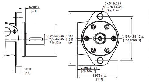 MLHP160  Гидромотор героторный M+S Hydraulic MLHP 160 M2D