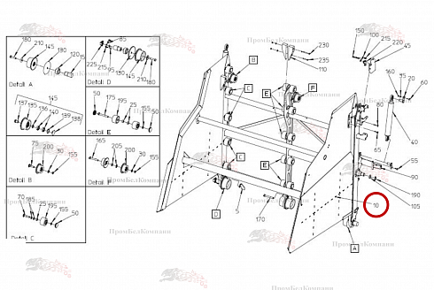 Корпус выгрузной части бункера 101.05392 для свеклоуборочного комбайна Grimme Rexor 620/630