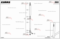 Картинка гидроцилиндр 0006691103 для комбайна claas lexion 560