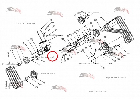 Гидромотор Bosch Rexroth A2FM90/61 B92.50694 для свеклоуборочного комбайна Grimme Rexor 620/630