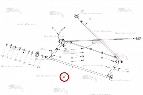 Натяжной вал 101.04111 для свеклоуборочного комбайна Grimme Rexor 620/630