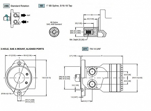Гидромотор 255200А1102ААААА Sauer Danfoss
