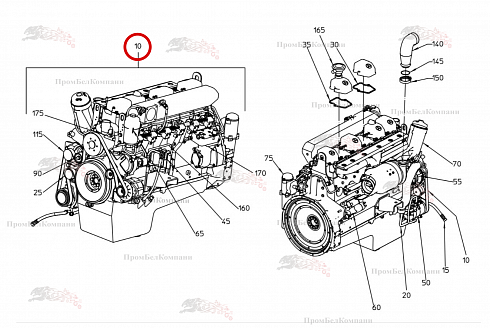 Дизельный двигатель OM460LA euromot3 B80.00194 для свеклоуборочного комбайна Grimme Rexor 620/630