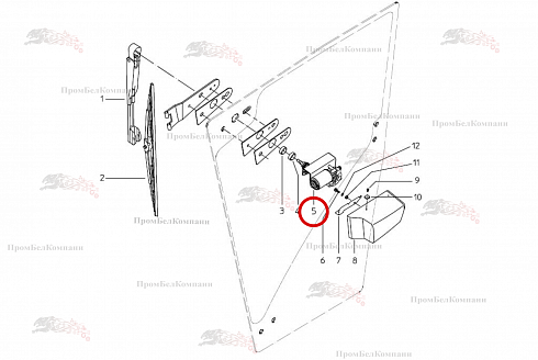 Мотор стеклоочистителя B81.01158 для свеклоуборочного комбайна Grimme Rexor 620/630