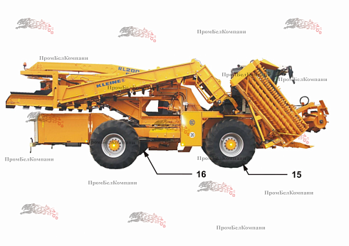 Изображение запчастей: Колесо слева 20-M10-002-010 для свеклопогрузчика Franz Kleine (Кляйн) RL 200 SF Mouse (Мышка)