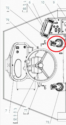 Джойстик PROF1-XY-CAJ-S-J33 ( 83029438 ) для Амкодор-352СА, Амкодор-2561, Амкодор Т400-70