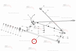 Картинка запчастей: Натяжной вал 101.04111 для свеклоуборочного комбайна Grimme Rexor 620/630