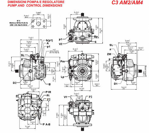 C364 Гидронасос аксиально-поршневой PWG 1093/05-18 C36455AM2640R1GIM-RH