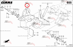 Картинка запчастей: Коромысло левое 0007646303 для комбайна CLAAS LEXION 560