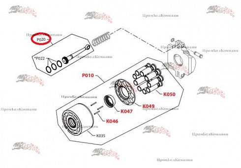 Поршень 4740425 ORIG / Сервопоршень гидронасоса аксиально-поршневого Sauer Danfoss FRR074 FRL074 
