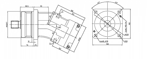 310 Гидромотор аксиально-поршневой нерегулируемый PSM-Hydraulics 310.2.112.00 ( 310.2.112.00.06 / А1-112/25.00 М2 ) для экскаватора ЭО-3322Д