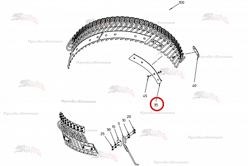 Направляющий щиток 018.03076 для свеклоуборочного комбайна Grimme Rexor 620/630