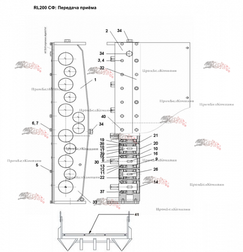 Передача приема 27-M10-007-240 для свеклопогрузчика Franz Kleine (Кляйн) RL 200 SF Mouse (Мышка)